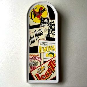 Vintage Mummert Sign Co Decor / Spoon Rest Food & Drink Themed Ceramic
